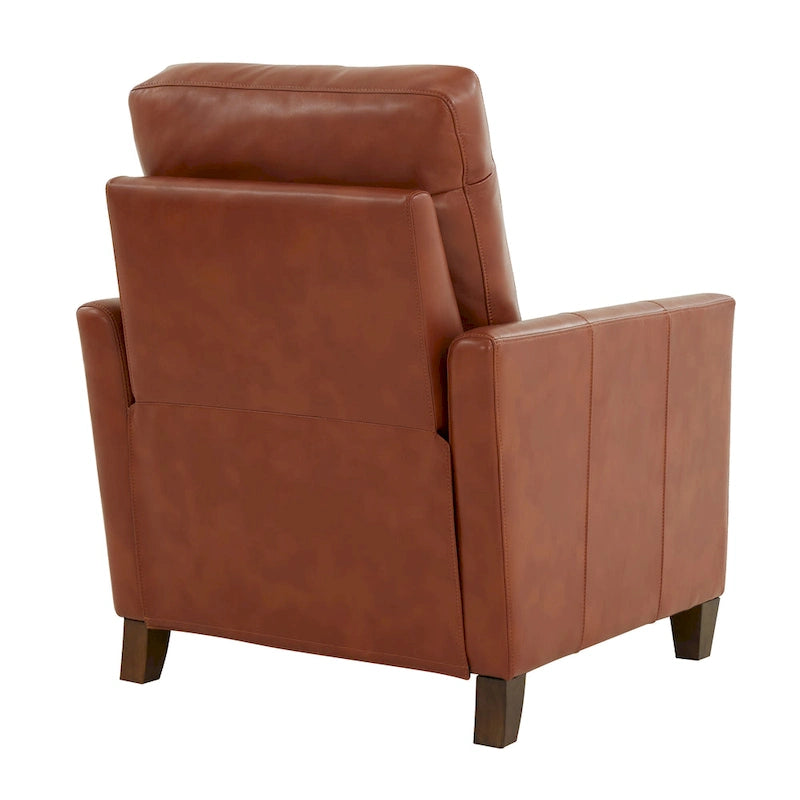 Fauteuil inclinable moderne Pablo Caramel en similicuir caramel