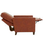 Fauteuil inclinable moderne Pablo Caramel en similicuir caramel