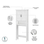 Armoire de rangement Key West à placer au-dessus des toilettes, par Bush Furniture