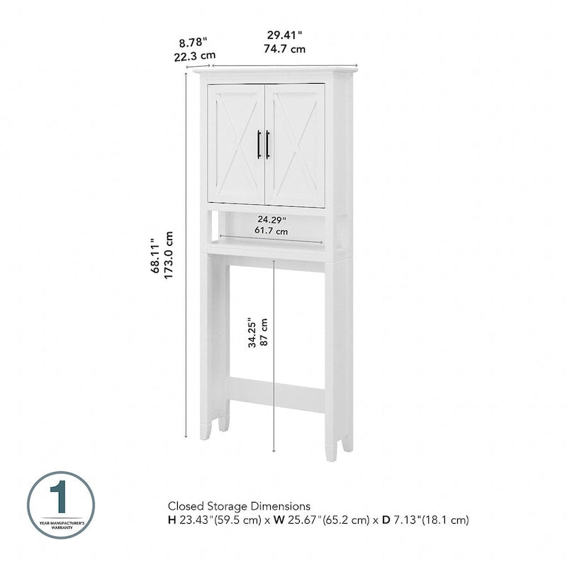 Armoire de rangement Key West à placer au-dessus des toilettes, par Bush Furniture