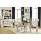 Signature Design by Ashley Realyn White/Brown 8-Piece Dining Package