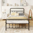 Cadre de lit Costway pour lit double/queen/king avec tête de lit intégrée
