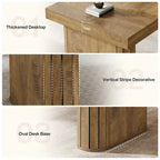 Bureau de direction 70,9 cm, bureau d'ordinateur style ferme, grand poste de travail pour bureau à domicile, marron