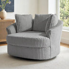 Fauteuil pivotant DREAMSIDEA à accoudoirs encastrés et housse amovible