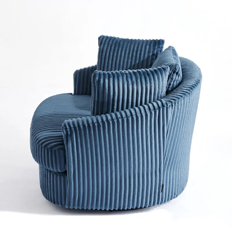 Fauteuil pivotant DREAMSIDEA à accoudoirs encastrés et housse amovible