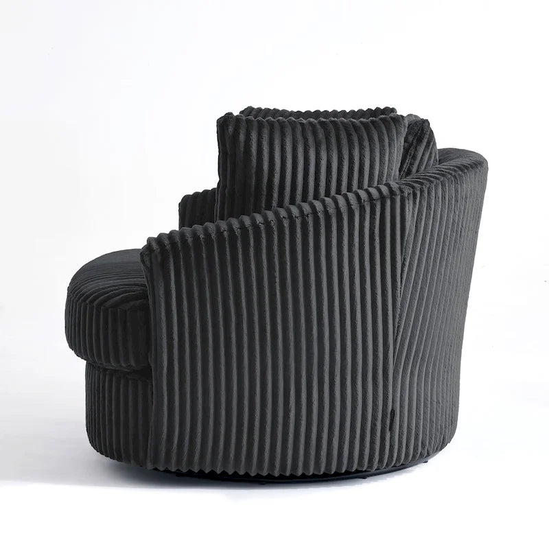 Fauteuil pivotant DREAMSIDEA à accoudoirs encastrés et housse amovible