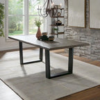 Ditmars Dark Brown Finish 84 Live Edge Dining Table by iNSPIRE Q Modern