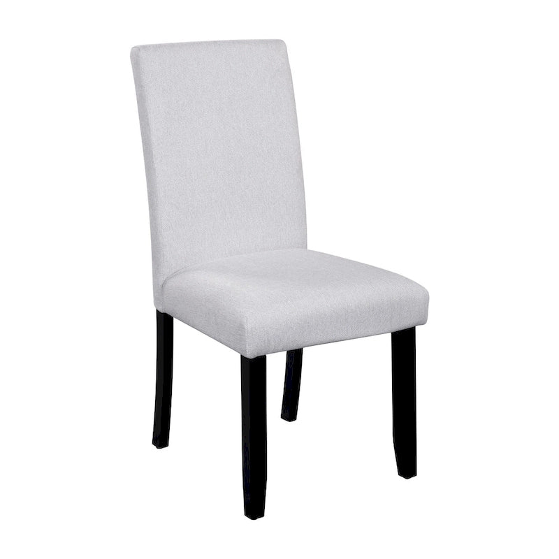 Ensemble table et chaises de cuisine en bois 5 pièces, table ronde pour 4 personnes avec plateau en faux marbre et 4 chaises rembourrées