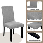 Ensemble table et chaises de cuisine en bois 5 pièces, table ronde pour 4 personnes avec plateau en faux marbre et 4 chaises rembourrées