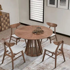 Ensemble table et chaises de salle à manger modernes 5 pièces, table de salle à manger en bois pour cuisine décontractée avec 4 chaises de salle à manger rembourrées