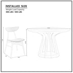 Ensemble table et chaises de salle à manger modernes 5 pièces, table de salle à manger en bois pour cuisine décontractée avec 4 chaises de salle à manger rembourrées