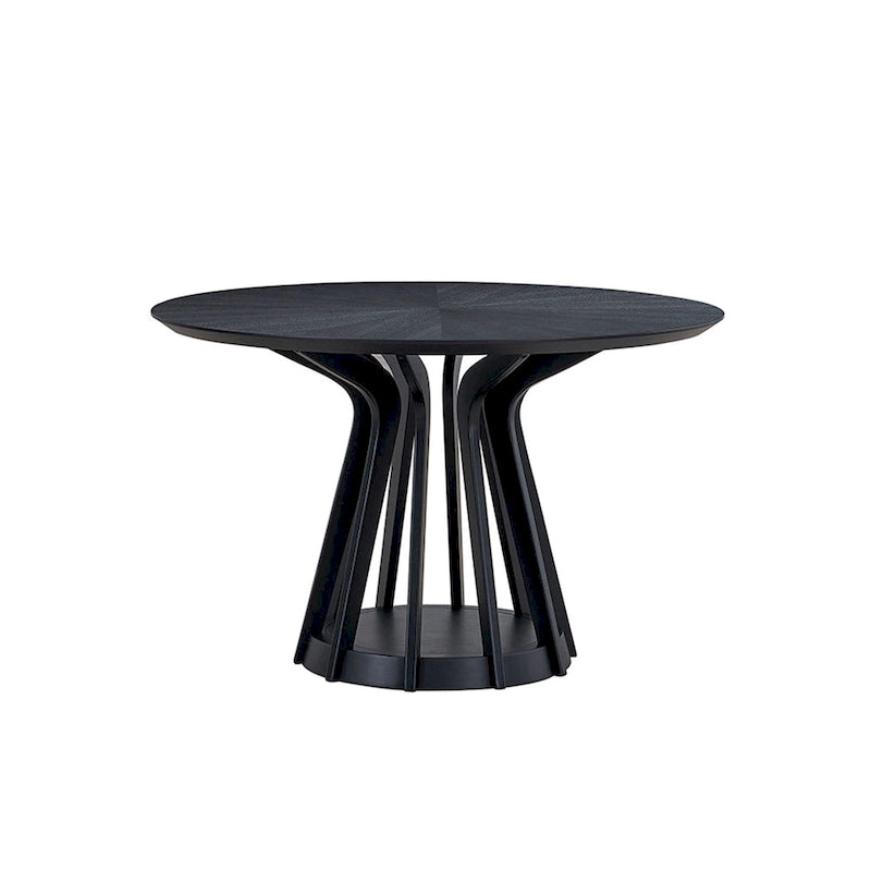 Ensemble table et chaises de salle à manger modernes 5 pièces, table de salle à manger en bois pour cuisine décontractée avec 4 chaises de salle à manger rembourrées