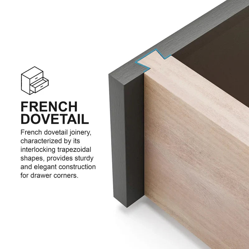 Ensemble de chambre à coucher traditionnel 3 pièces Eugene de Furniture of America, panneaux en bois de cerisier foncé