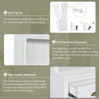 Bibliothèque haute polyvalente avec éclairage LED et multiples options de rangement pour la maison