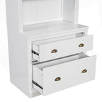 Bibliothèque haute polyvalente avec éclairage LED et multiples options de rangement pour la maison