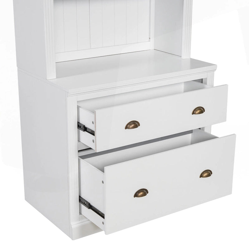 Bibliothèque haute polyvalente avec éclairage LED et multiples options de rangement pour la maison