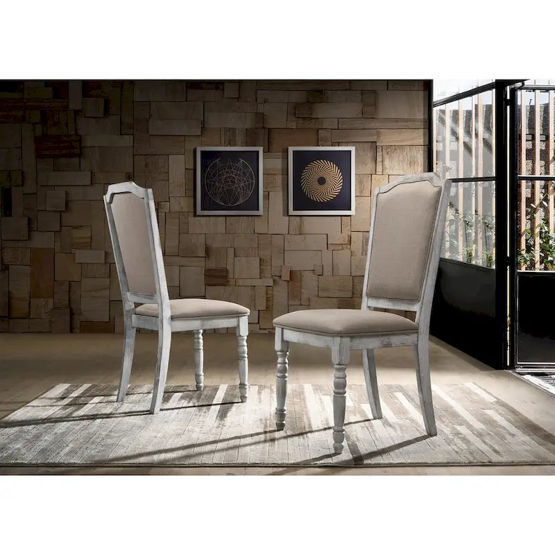 Ensemble de salle à manger vintage 5 pièces avec table ronde à pied central et chaises