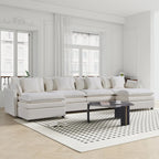 Canapé d'angle blanc en forme de U 6 places 142,52