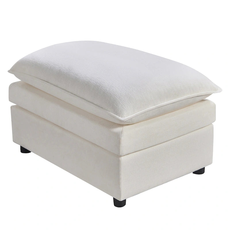 Canapé d'angle blanc en forme de U 6 places 142,52