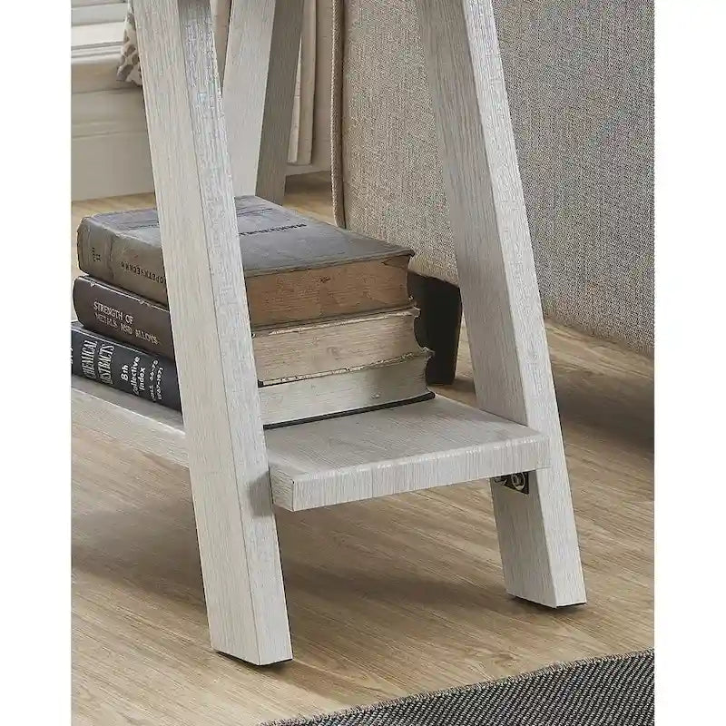 Table d'appoint rectangulaire moderne de 23,5 pouces avec étagère de rangement et pieds à angle large