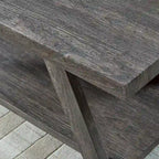 Table d'appoint rectangulaire moderne de 23,5 pouces avec étagère de rangement et pieds à angle large