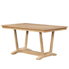 Ensemble de salle à manger en bois 5 pièces comprenant une table rectangulaire de 59 pouces et 4 chaises