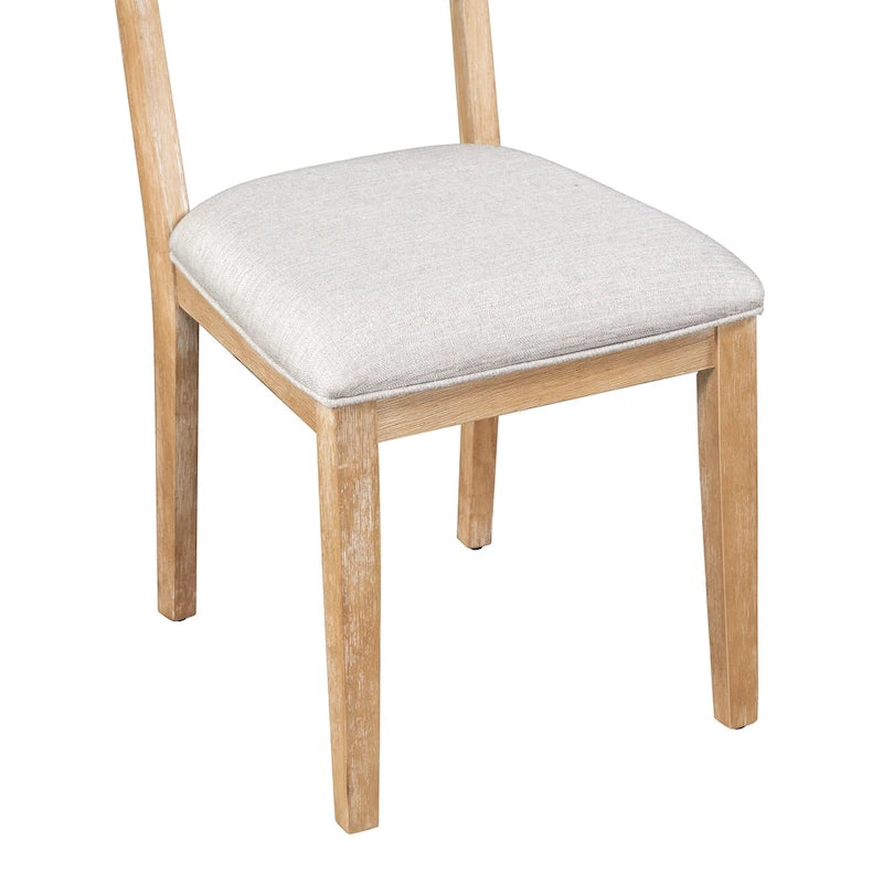 Ensemble de salle à manger en bois 5 pièces comprenant une table rectangulaire de 59 pouces et 4 chaises