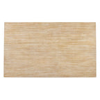 Ensemble de salle à manger moderne 6 pièces avec table, chaises, coussins amovibles, étagère de rangement et banc.