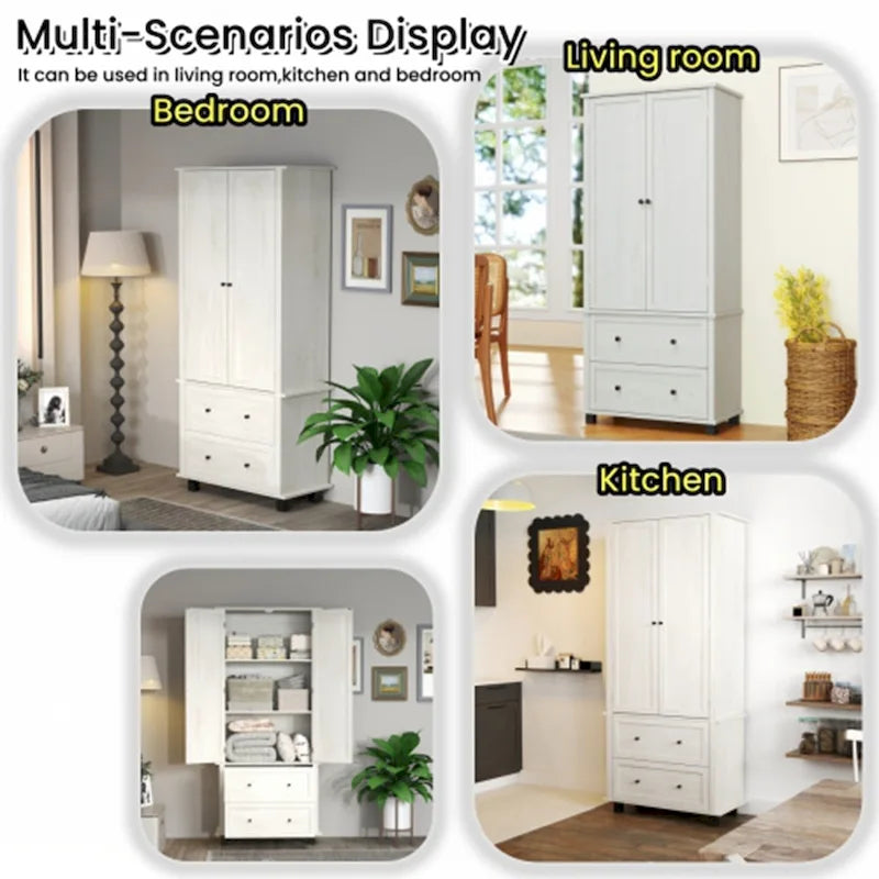 Armoire de rangement de garde-manger de cuisine de 70 pouces de haut