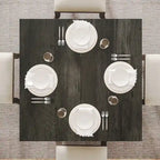 Table de salle à manger carrée de 80 cm pour 4 personnes, style campagnard - 80 cm de profondeur x 80 cm de largeur x 75 cm de hauteur