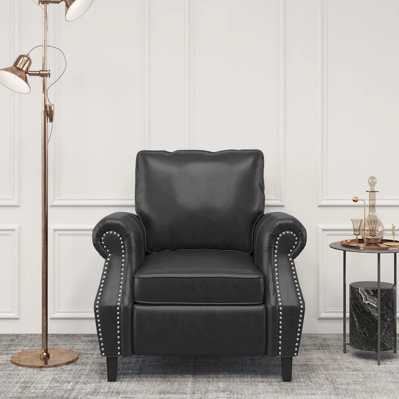 Fauteuil club Dowd en similicuir avec garniture cloutée par Christopher Knight Home