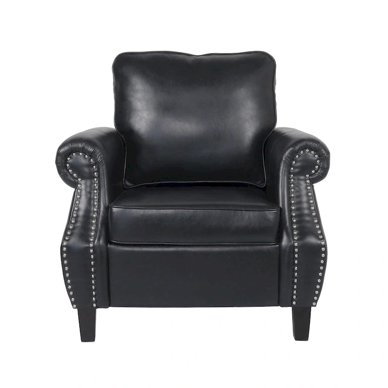 Fauteuil club Dowd en similicuir avec garniture cloutée par Christopher Knight Home