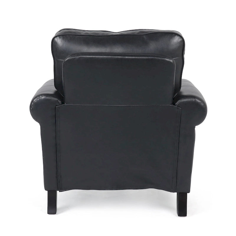 Fauteuil club Dowd en similicuir avec garniture cloutée par Christopher Knight Home