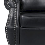 Fauteuil club Dowd en similicuir avec garniture cloutée par Christopher Knight Home