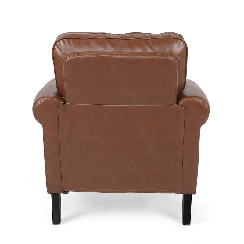 Fauteuil club Dowd en similicuir avec garniture cloutée par Christopher Knight Home