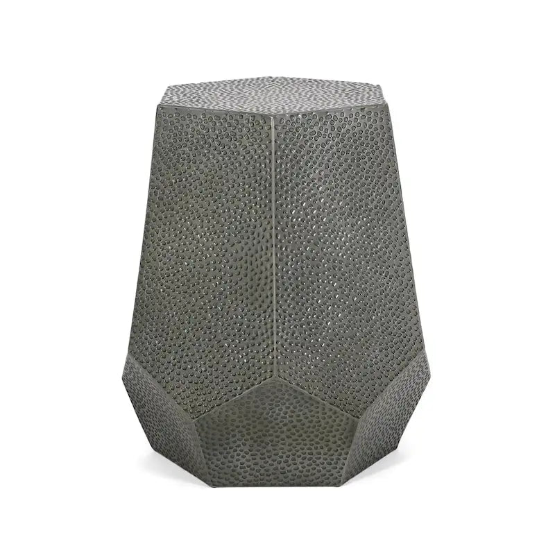 Table d'appoint géométrique en fer martelé Pamsha par Christopher Knight Home