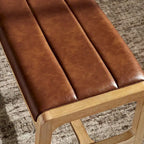 Banc Cesis moderne de style scandinave, finition chêne clair