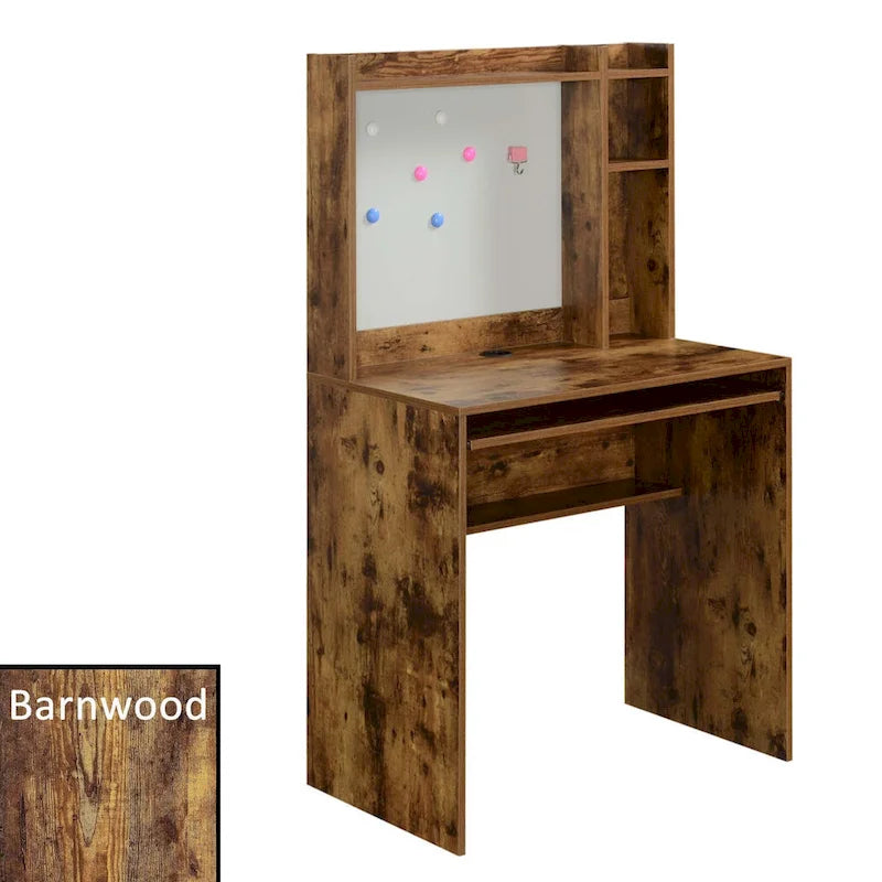 Bureau étudiant Designs2Go de Convenience Concepts avec tableau d'affichage magnétique et étagères