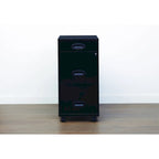 Space Solutions Black 3-drawer Mobile File Cabinet