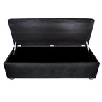 Banc de rangement en lin capitonné Sole Secret Obsession