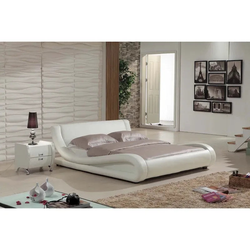 Dona 2-piece Ivory Modern Bed Set