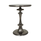 Table d'appoint en aluminium tourné - Noir - Roche River Decor - 45,7 cm (L) x 45,7 cm (l) x 58,4 cm (H)