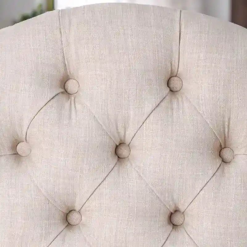 Chaises de bar Tays Rustic Linen capitonnées (lot de 2) par Furniture of America