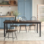 Glennwood Rubbed Black and Charcoal Rectangle Dining Table