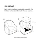 Fauteuil à oreilles en lin Madison Park Weston