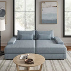 Canapé Conradus Modern surdimensionné 57 pouces à accoudoirs carrés profonds par HULALA HOME