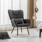 Fauteuils d'appoint à oreilles en similicuir Hausfame pour salon