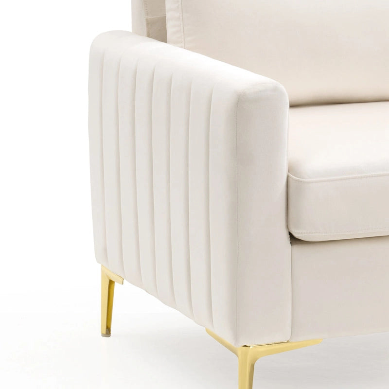 Fauteuil club avec fauteuil d'appoint rembourré moderne Pellebant