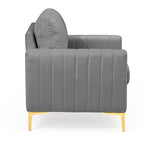 Fauteuil club avec fauteuil d'appoint rembourré moderne Pellebant