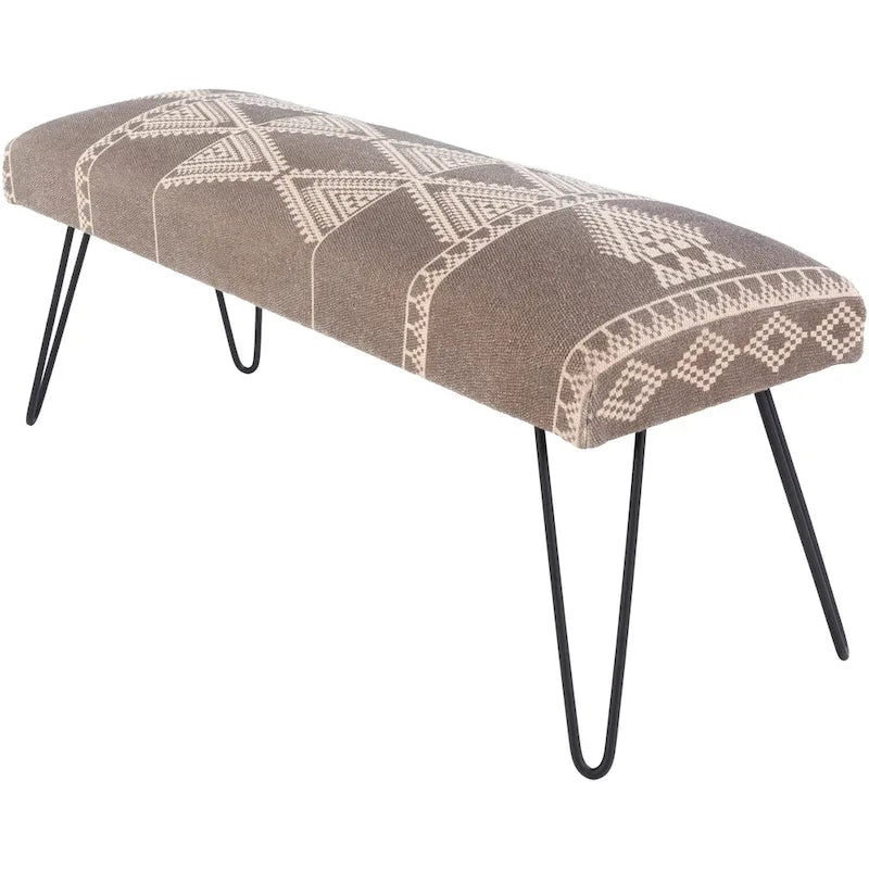 Banc rembourré Heria de style bohème moderne
